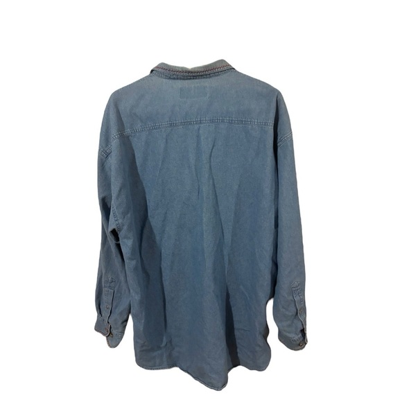 COPY - Dominion apparel embroidered school house bus vintage Jean shirt XL - Picture 2 of 9